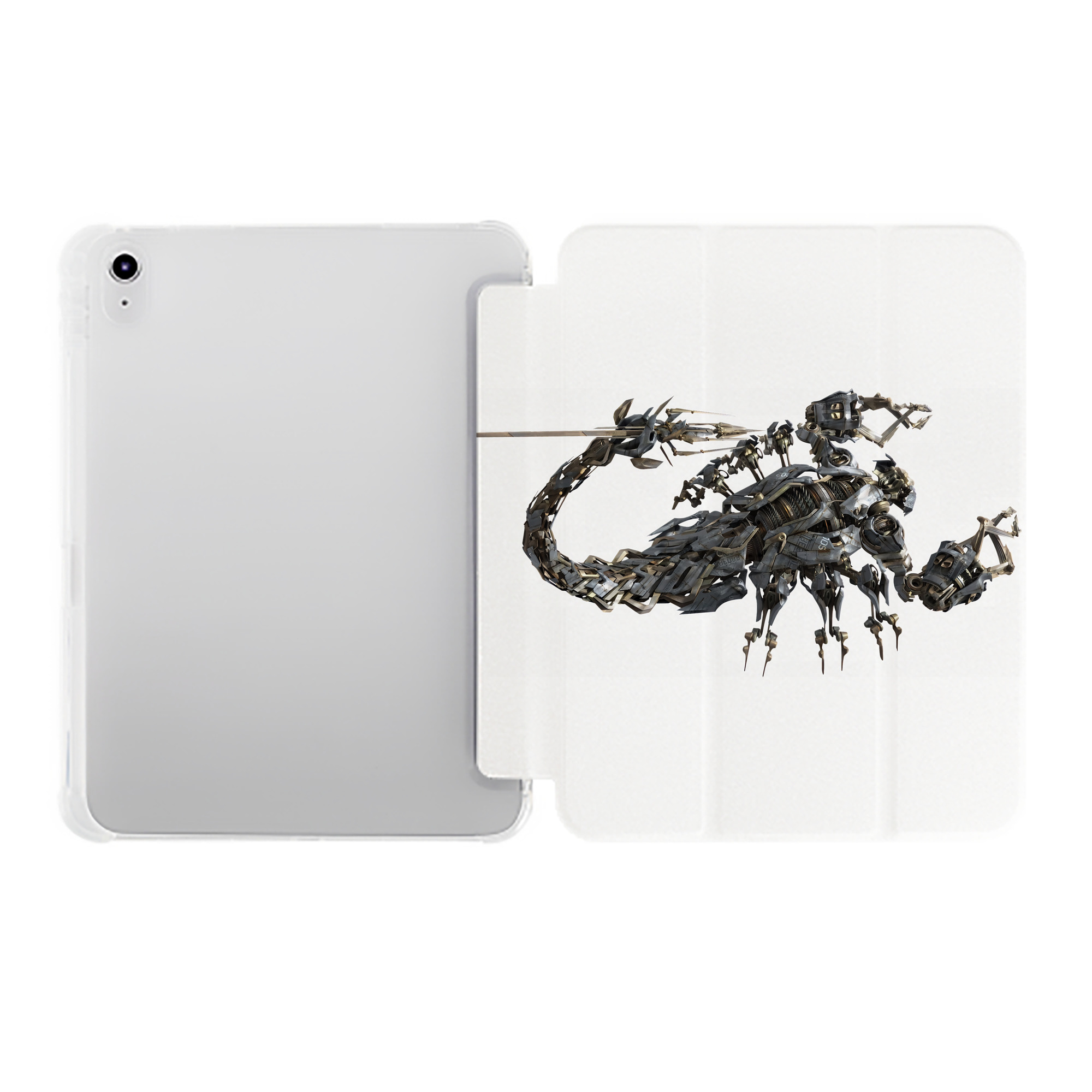 （画像用） Transformers トランスフォーマー IPad ケース ペン収納付き 三つ折りスタンド PUレザー×シリコン 対応機種9.5/10.5/10.9インチ